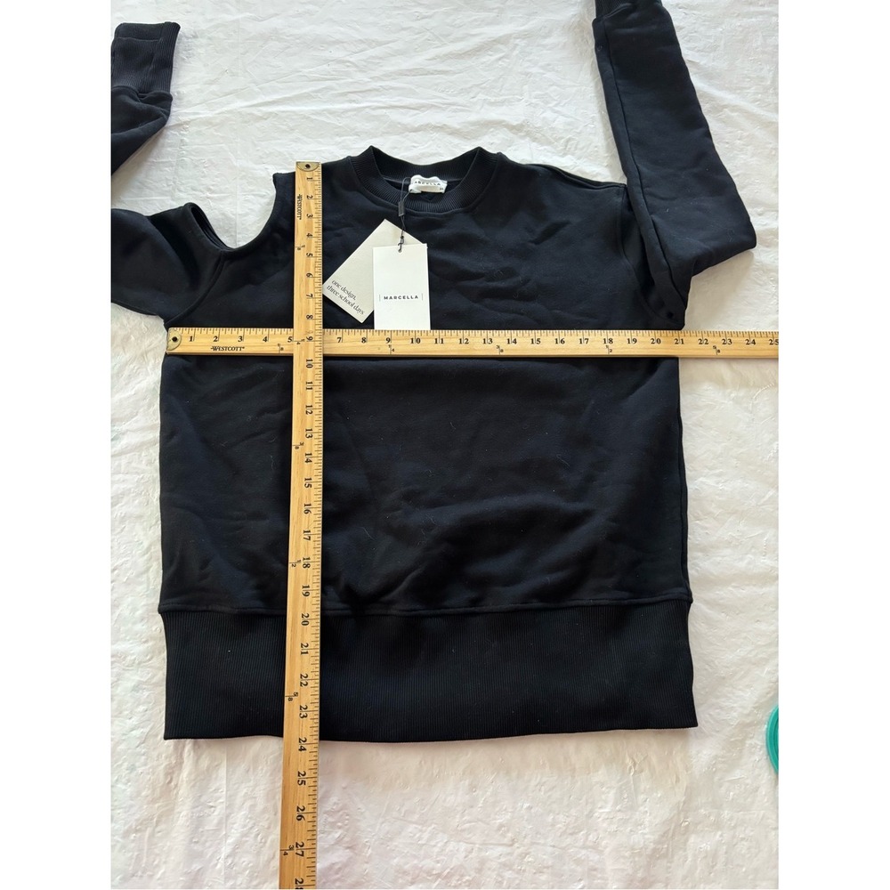 NWT Marcella William Cutout Sweatshirt Black size XS - Picture 3 of 9